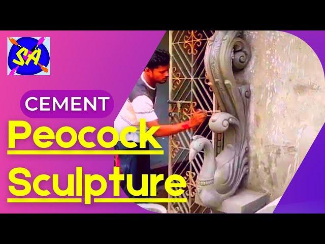 Cement Peocock Sculpture | Hirapur | Samaleshwari Art