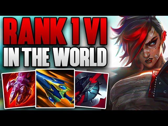 RANK 1 VI IN THE WORLD AMAZING JUNGLE GAMEPLAY! | CHALLENGER VI JUNGLE | Patch 14.24 S14