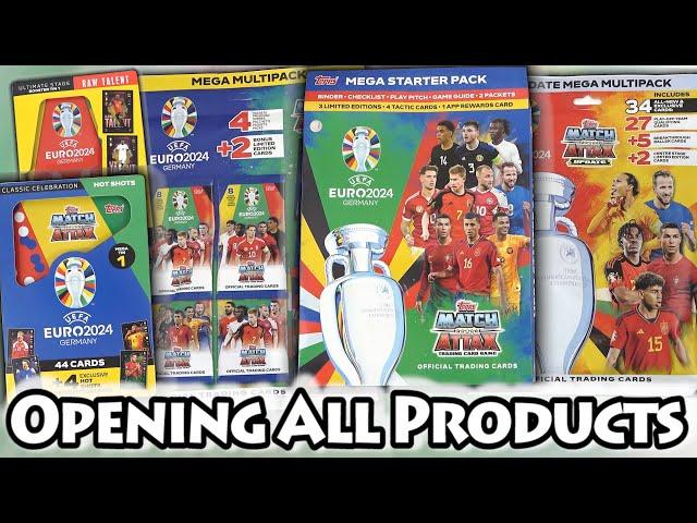 Opening EVERY MATCH ATTAX EURO 2024 Product | *NEW* Update Multipack & Tins | Match Attax Euro Guide