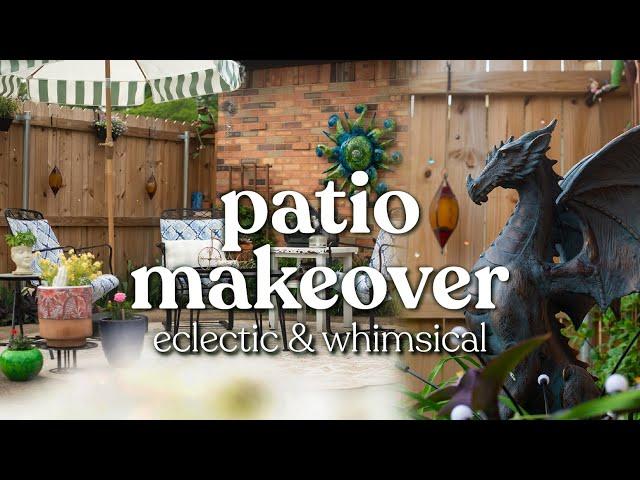 Eclectic & Whimsical Patio Makeover ️ Cozy Fantasy Cottage DIY | Gardening & Decorating