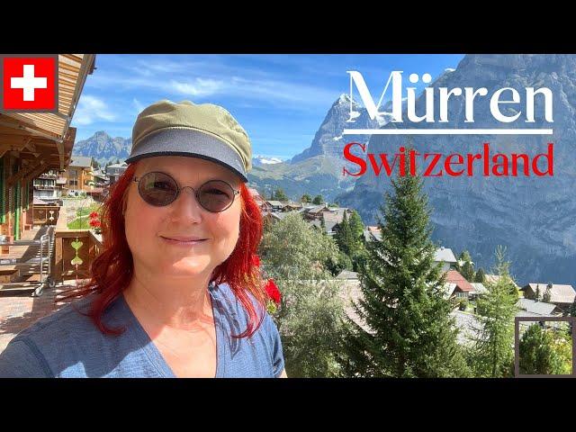 Beautiful mountain village Mürren in Switzerland 4K