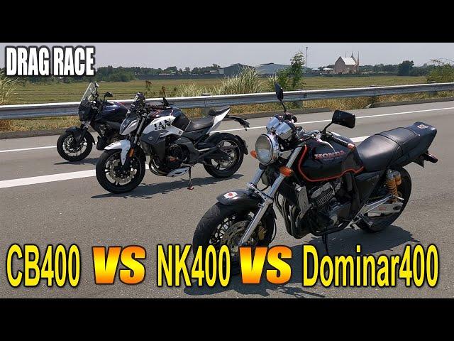 Dominar 400 vs NK400 vs Honda CB400  | Drag race