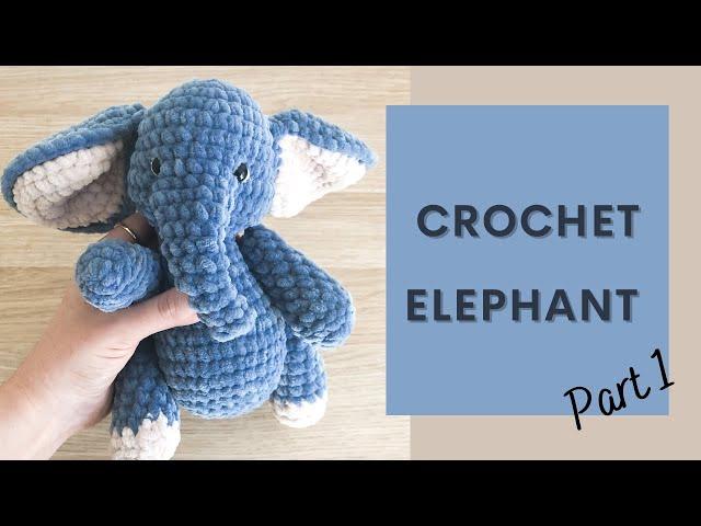 Easy Crochet Elephant (TikTok) Tutorial Part 1 | Free Amigurumi Animal Pattern for Beginners