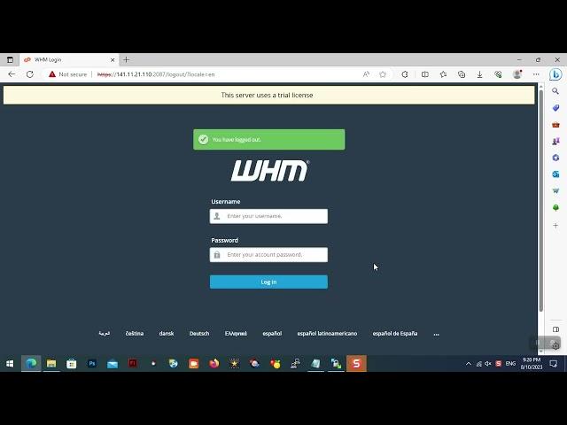 How to remove trial license whm cpanel