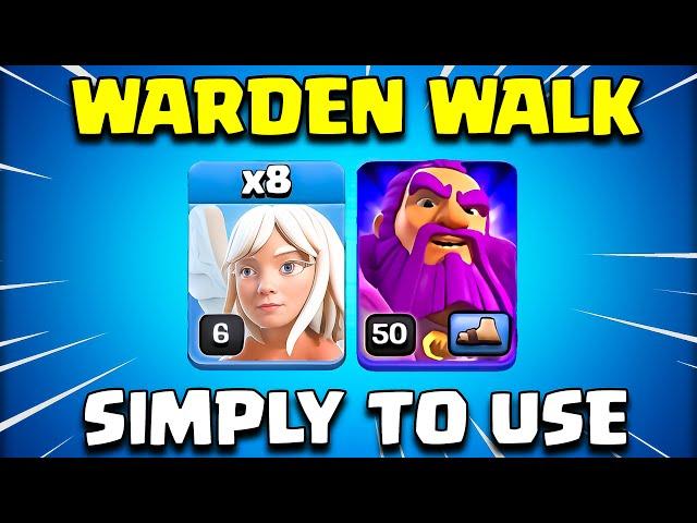 WARDEN WALK = SIMPLE TO USE! Th13 Attack Strategies | COC