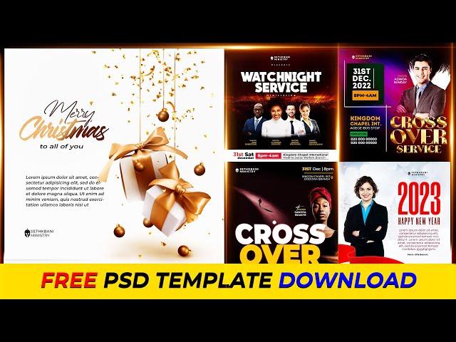 Christmas Flyer Design in Photoshop | CROSSOVER Free Templates