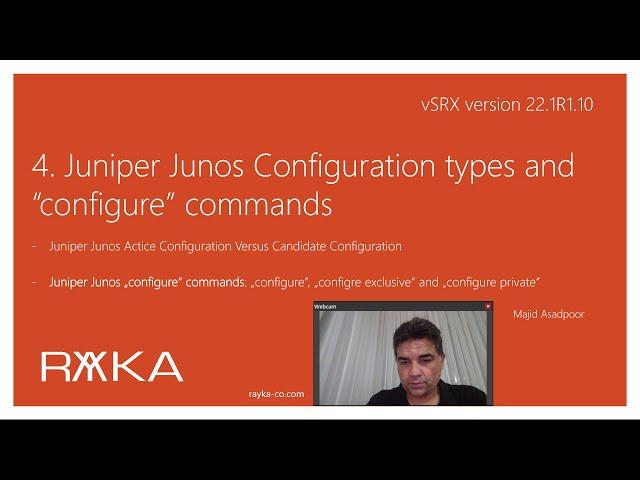 4. Juniper Junos configuration types and configure commands