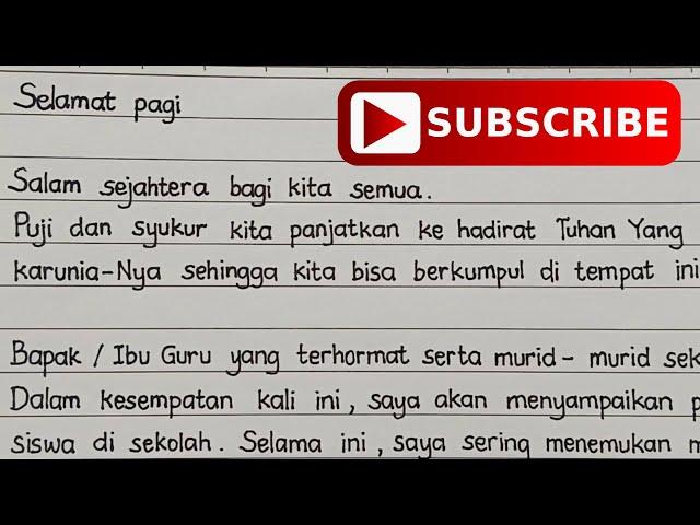 Contoh Naskah Teks Pidato Kepala Sekolah Tema "Kedisiplinan di Sekolah"