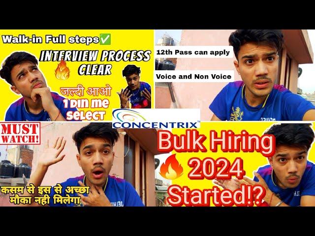 Concentrix Bulk Hiring Started From Now|| 12th Pass or Freshers How Can Apply !? ||