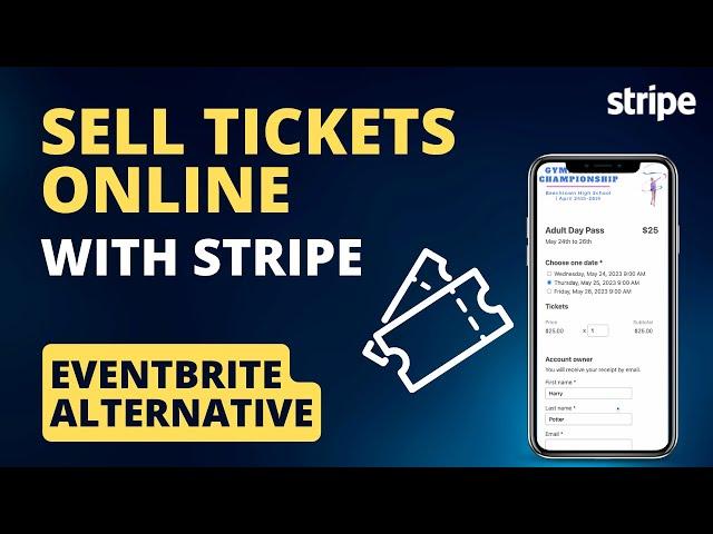 ️ How to sell tickets online using stripe. (Eventbrite alternative)