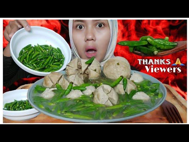 MELELEH‼️BAKSO BENING LIMPAHAN RAWIT ||MUKBANG INDONESIA  ||#asmr #mukbang #caberawit