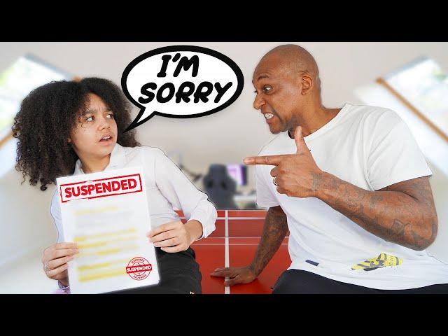 Telling My DAD I GOT SUSPENDED FROM SCHOOL!! Tiana Wilson