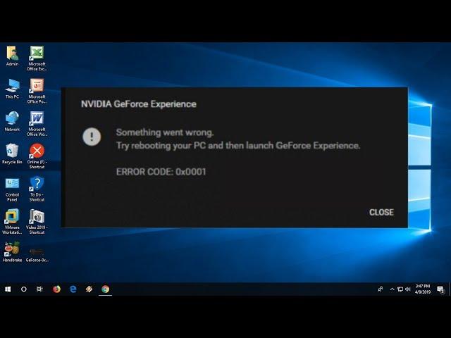 How to Fix Nvidia GeForce Experience Error Something Went Wrong Error 0x0001