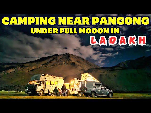 EP 385/ A HEAVENLY PLACE TO CAMP NEAR PANGONG LAKE IN LADAKH/ CAMPING IN AN OVERLANDER TRUCK