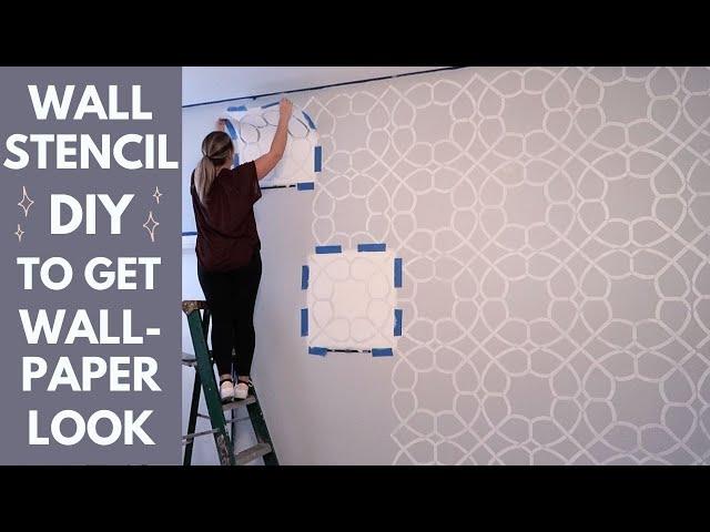 Wall Stencil Painting DIY | Painting That's Faster & Easier Than Wallpaper!