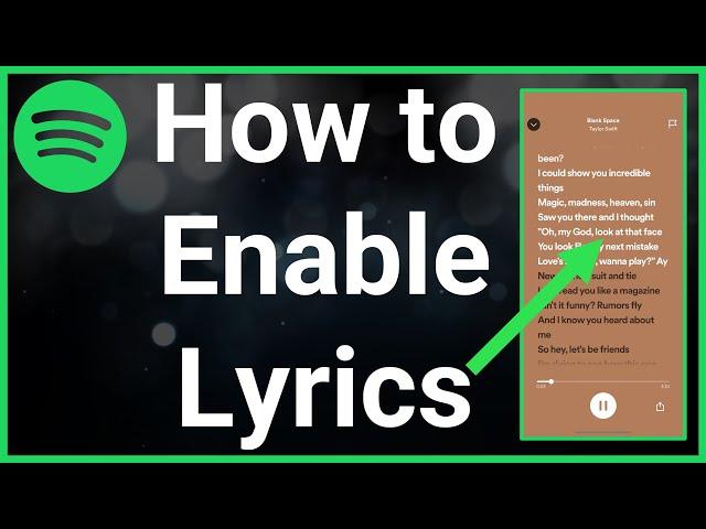 How To Enable Lyrics On Spotify