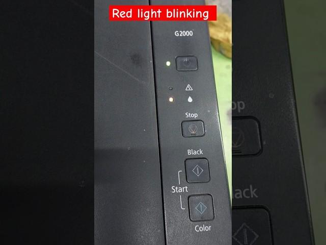 Canon G2000 printer Red light blinking problem and solutions head cartidge problem #shorts