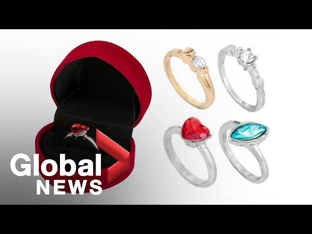 British discount store selling engagement rings for Valentine's Day