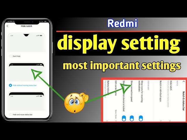 redmi display setting | notch display setting | notch style change| how to hide notch screen |