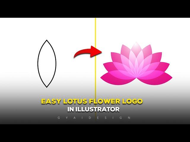 Illustrator tutorials - Easy Lotus flower logo