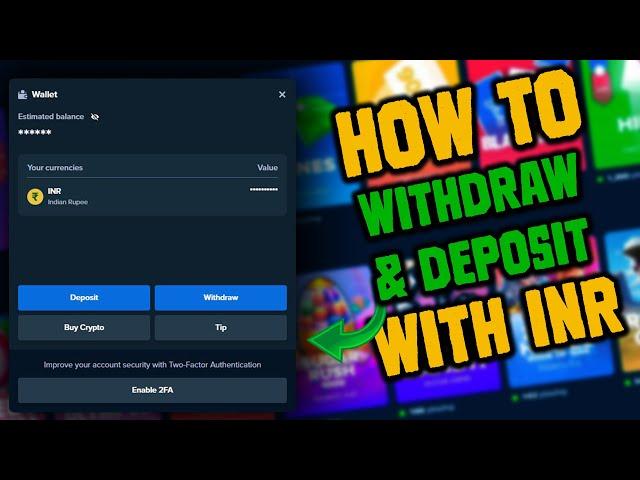 How to deposit & withdraw INR from Stake INDIA