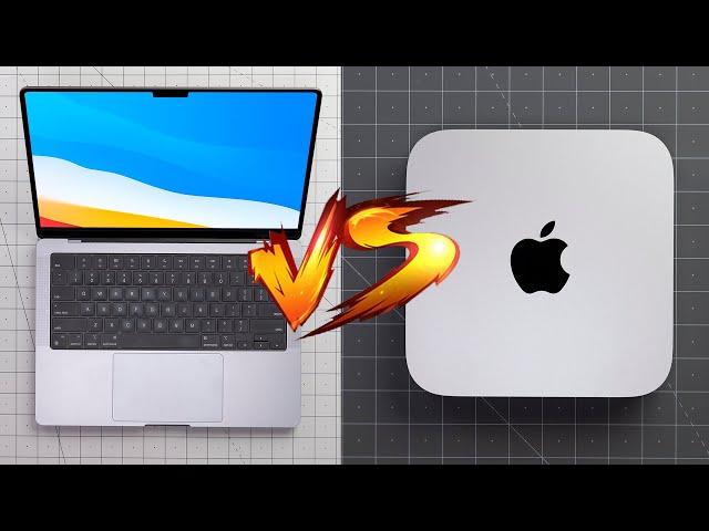 M1 MacBook Pro 14 VS M1 Mac Mini!  SHOCKING Desktop Comparison?!