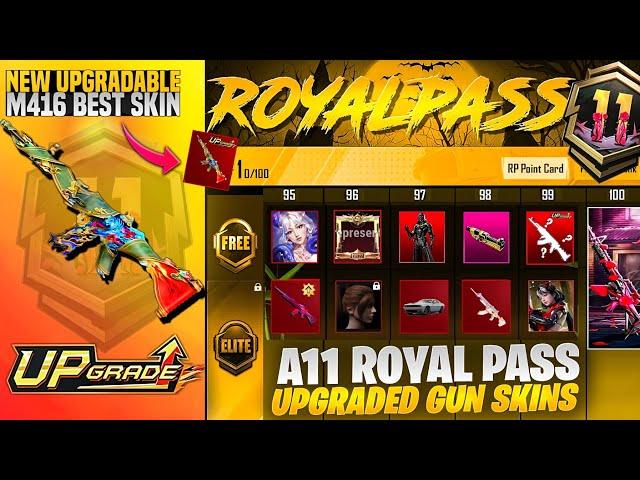 A11 Royal Pass 1 To 100 RP Leaks | New Upgraded M416 Skin | 3 New Mythic Set Upgrade Vehicles |PUBGM