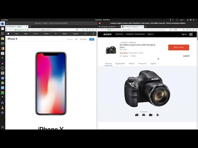 Sony DSC H400 vs iPhone X