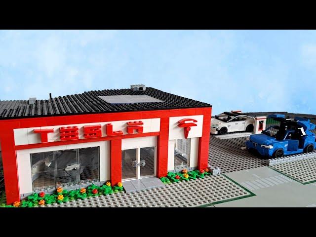 Building a LEGO Tesla dealership