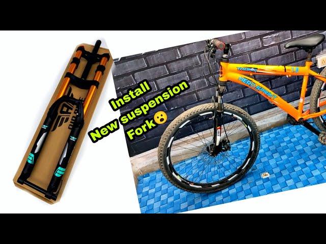 How to Install Stunt Riding Suspension fork In any Cycle. Stunt Bala suspension fork cycle me lagaye