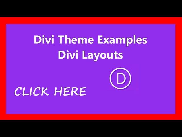 Divi Theme Examples and Divi Layouts made with the Divi Builder