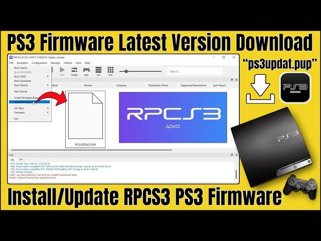 PS3 Firmware Latest Version | RPCS3 Firmware Install/Update