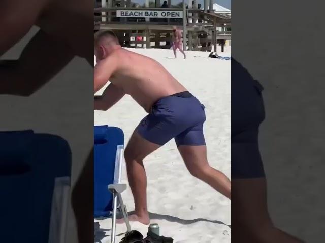 Beach Nipple Flick Prank! #shorts