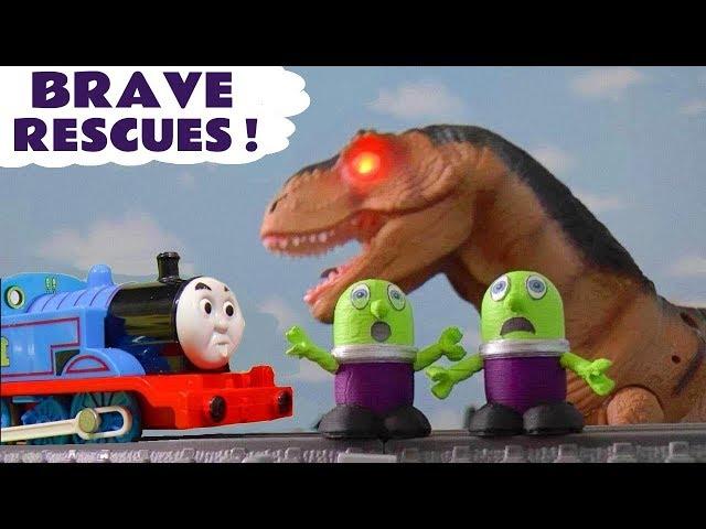 Funlings and Thomas Toy Train Stories with Dinosaurs Toys