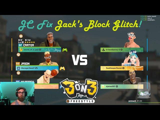 3on3 Freestyle - JC Needs To Fix Jack's Block Glitch ASAP! | ft. ManagerKobra