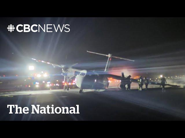 Air Canada flight makes a fiery landing in Halifax