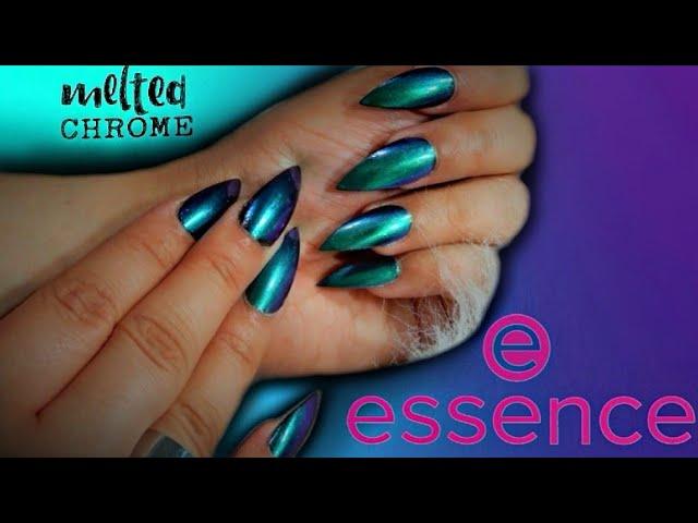 NEUES SORTIMENT! Essence Melted Duo Chrome Nailpowder - Review & Test//paula4beautyy