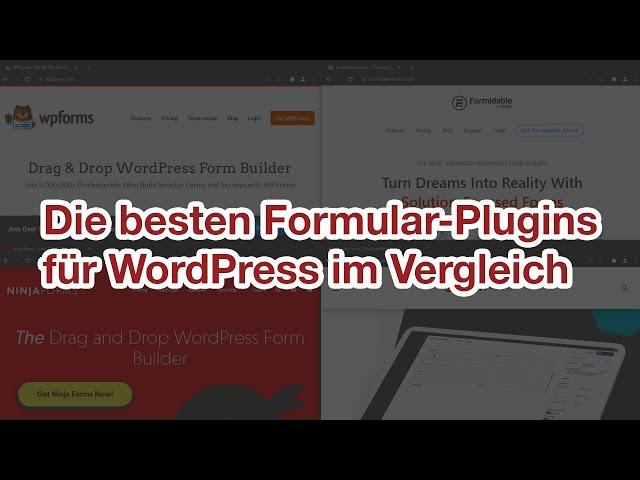 Die besten WordPress Formular-Plugins im Vergleich: GravityForms, NinjaFormas, Formidable & WPForms