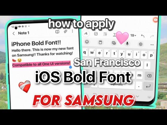 Apply iOS San Francisco Bold Font for Samsung