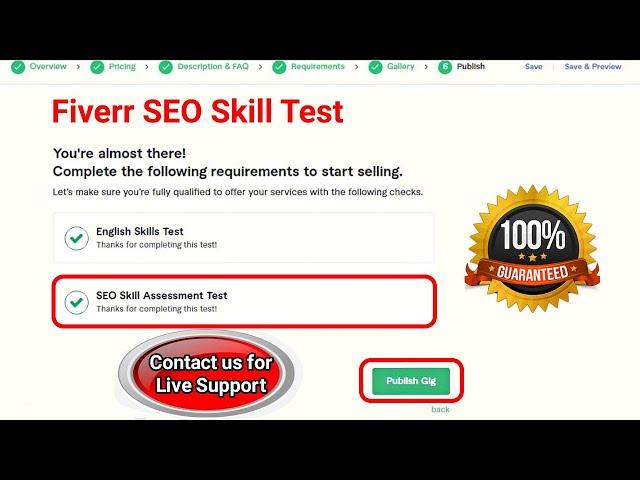 Fiverr SEO Skill Test Answers 2022 | Fiverr Gig Publish SEO Skill Test Answer | Fiverr Skill Test