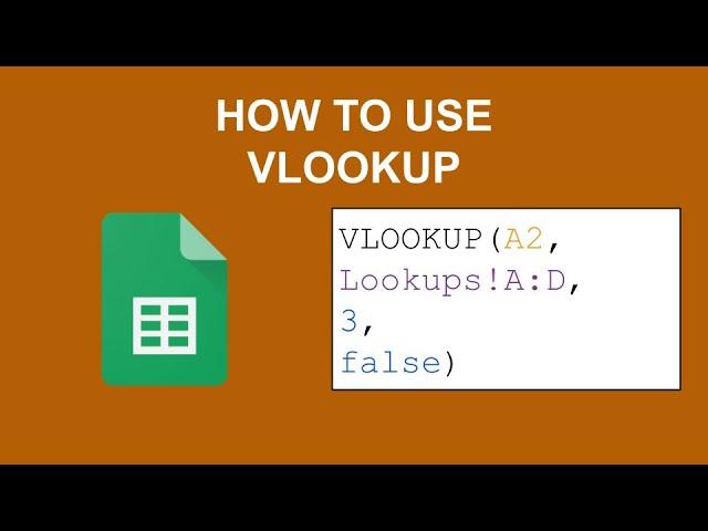 How to use VLOOKUP