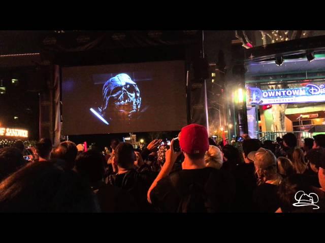 Live Star Wars Force Awakens Trailer Viewing at Downtown Disney - 4K