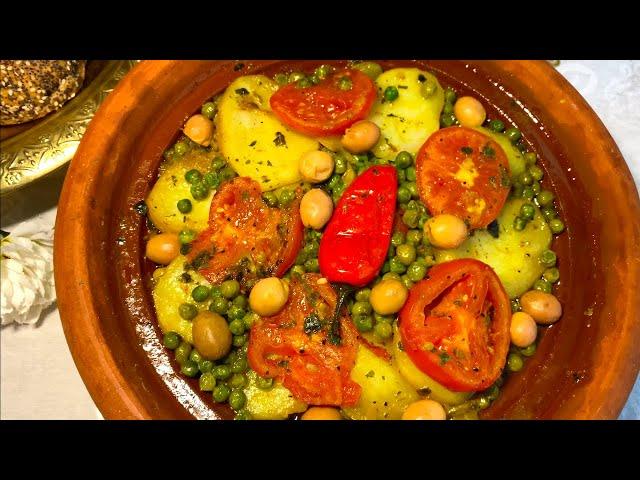 Simple tasty Moroccan Chicken Tagine recipe - Tagine de Poulet-  طاجين الدجاج بالخضرة