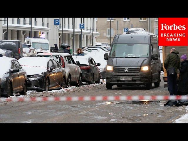 JUST IN: Footage Shows Aftermath Of Moscow Explosion That Killed Top Russian General Igor Kirillov