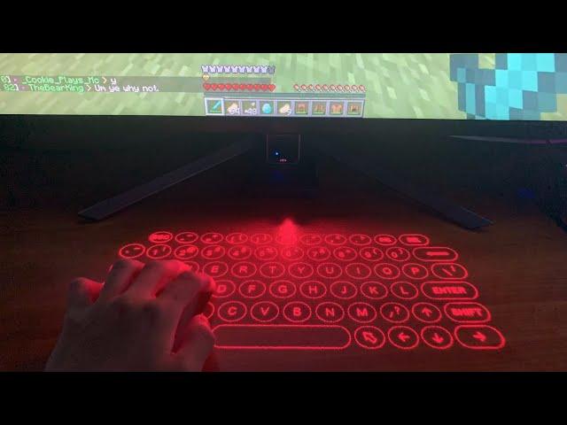 DESTROYING Kids in a Minecraft PE Server with a LASER Keyboard