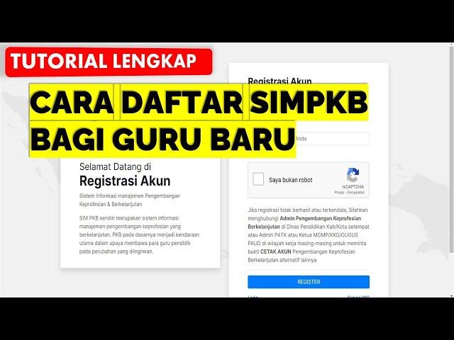 CARA DAFTAR SIMPKB BAGI GURU BARU