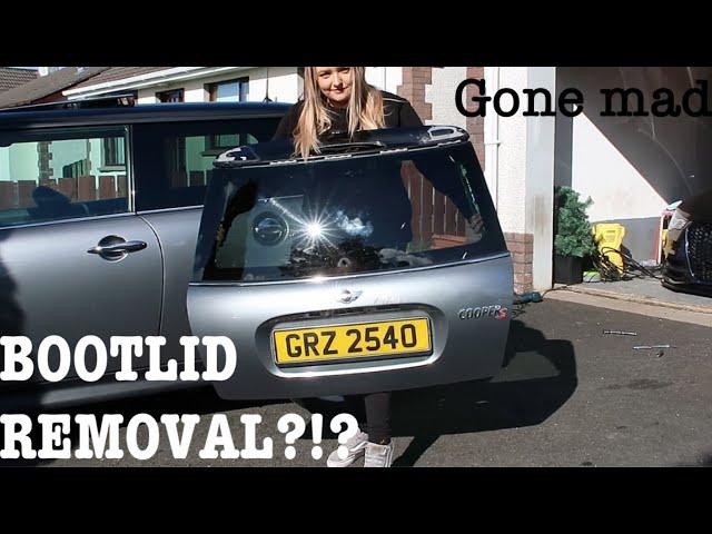 REMOVING MY BOOTLID?! GONE MAD IN LOCKDOWN! MINI Cooper S R53 | how to remove bootlid