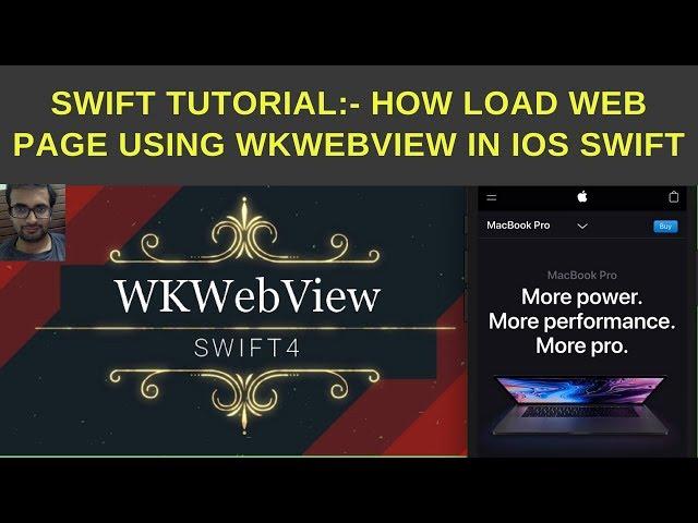 Swift Tutorial: How to load web page using WKWebView in ios swift