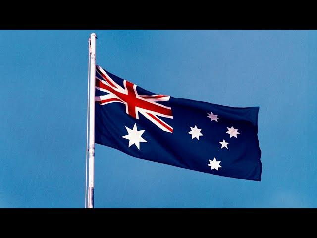 Watch the unfurling of the flags during Australia Day Celebrations