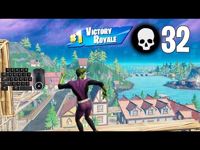 32 Elimination Solo Squad Win Aggressive Gameplay Full Game (Fortnite PC Keyboard)